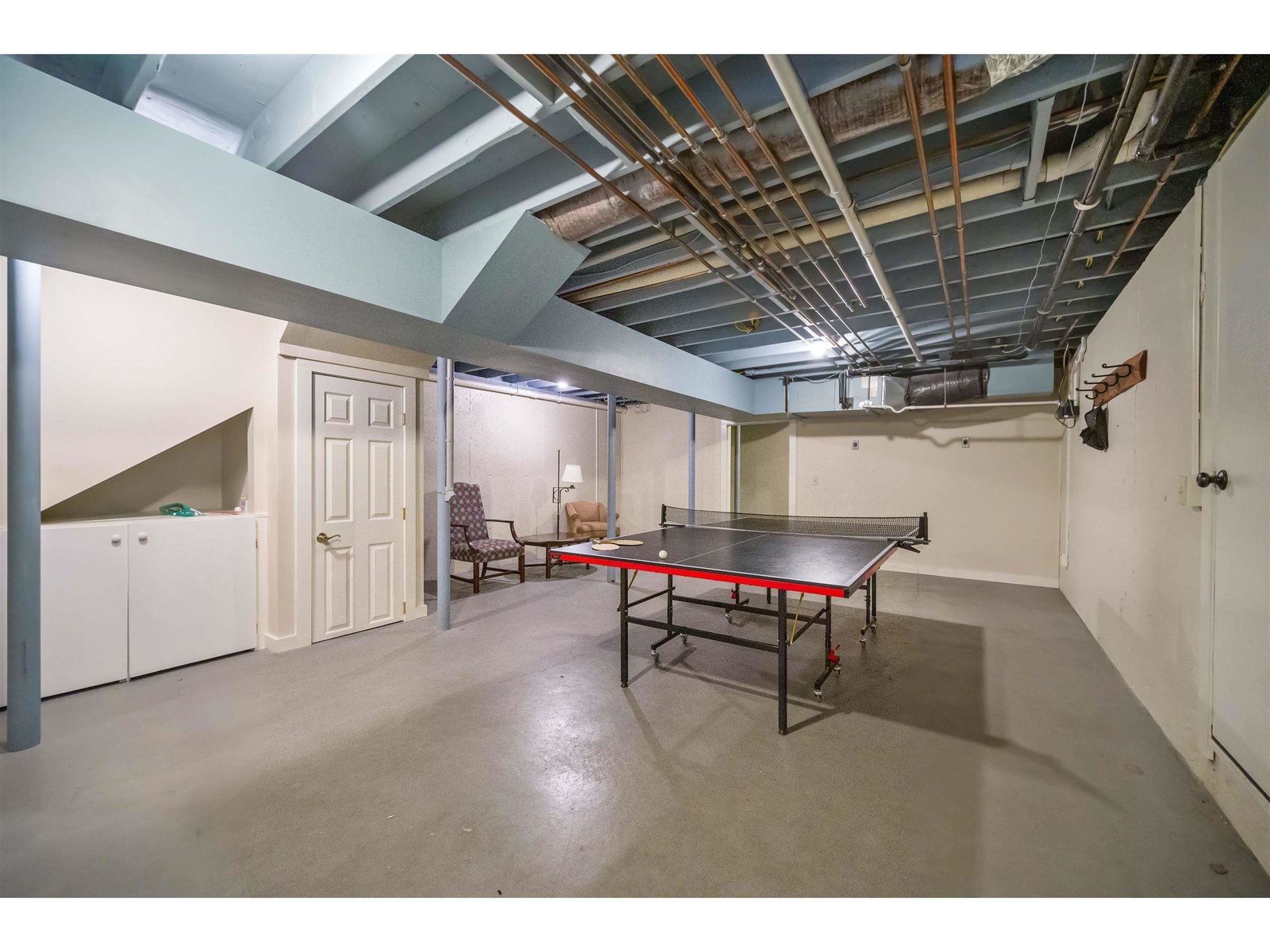 Basement Play Area with Small Sitting Area with Exterior Access