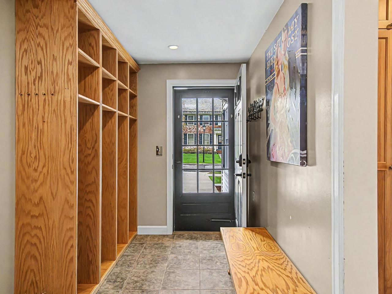 Convenient mudroom entry
