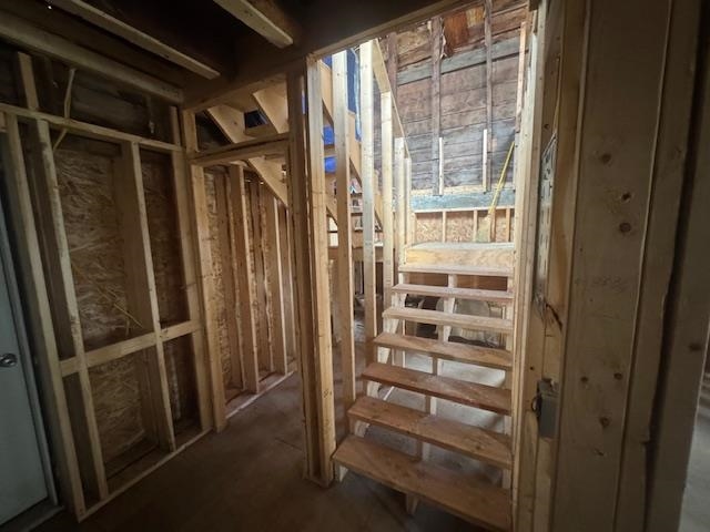 Back stairs to 2nd floor study