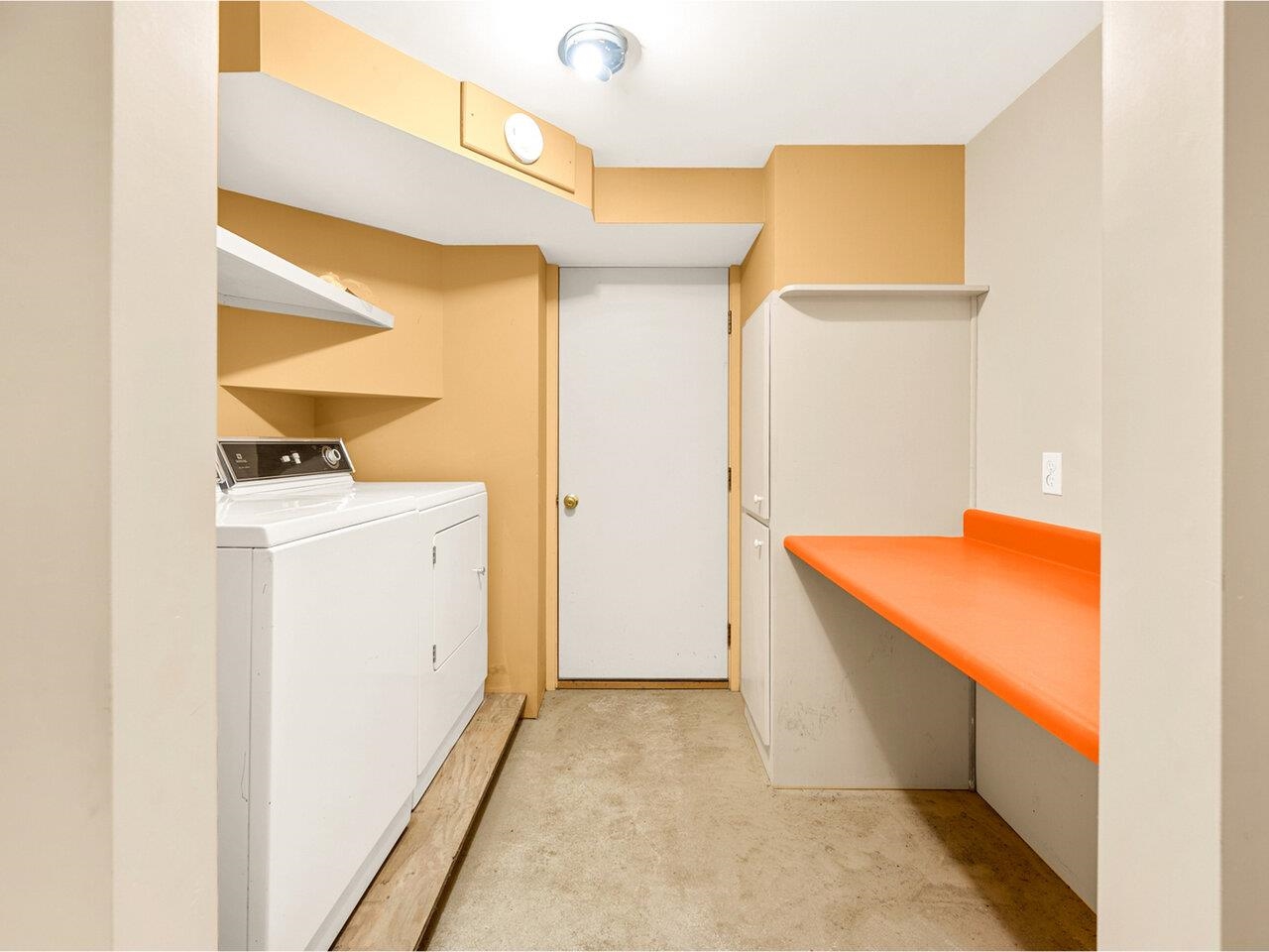 basement laundry area