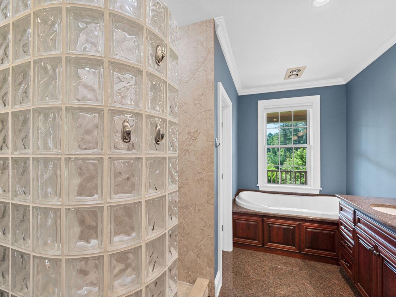 Soaking Tub & Tiled Shower