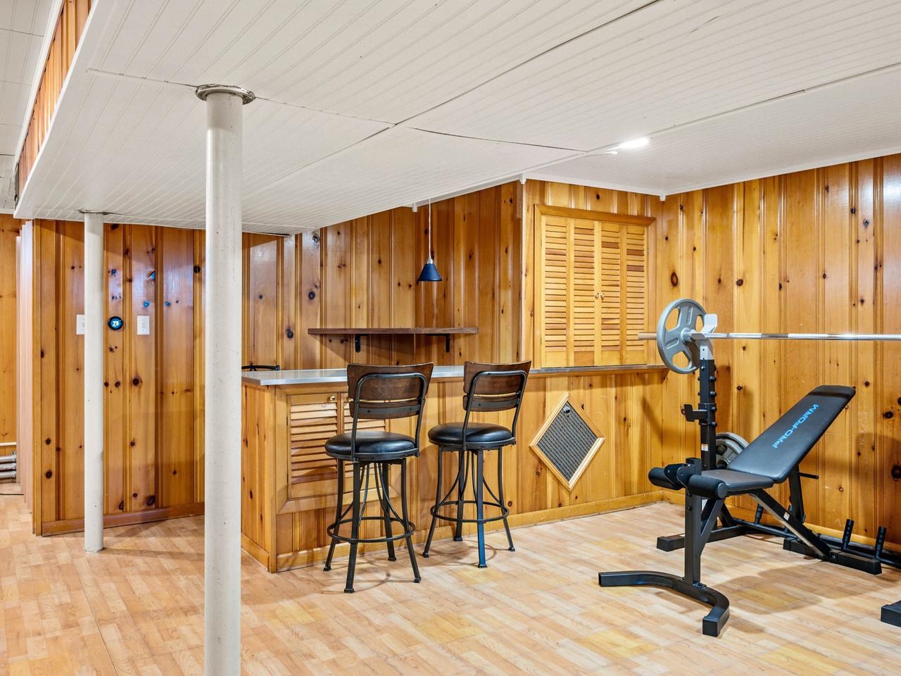Knotty pine bar