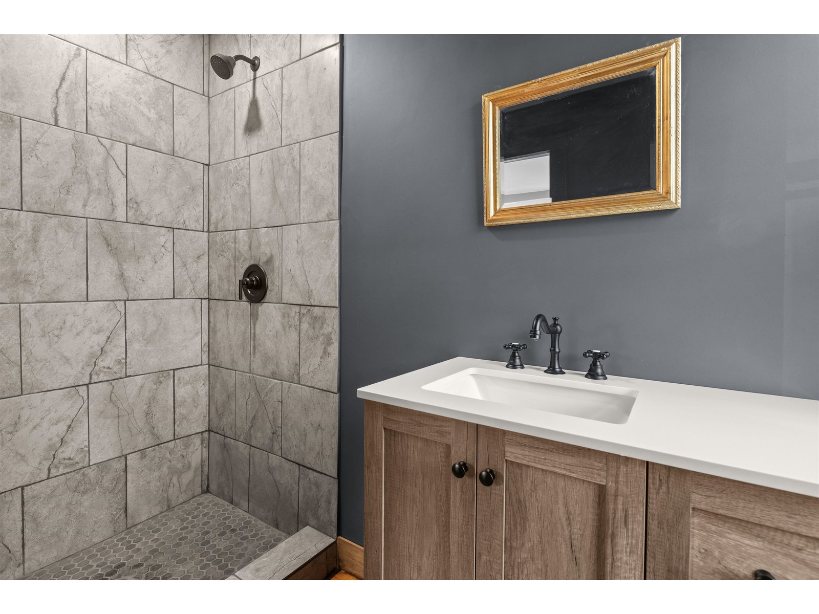 Hand  crafted tile shower