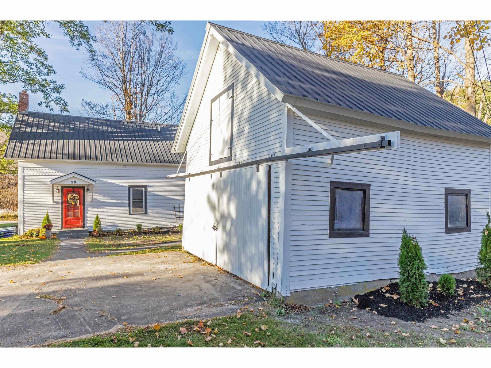 Back of home and garage