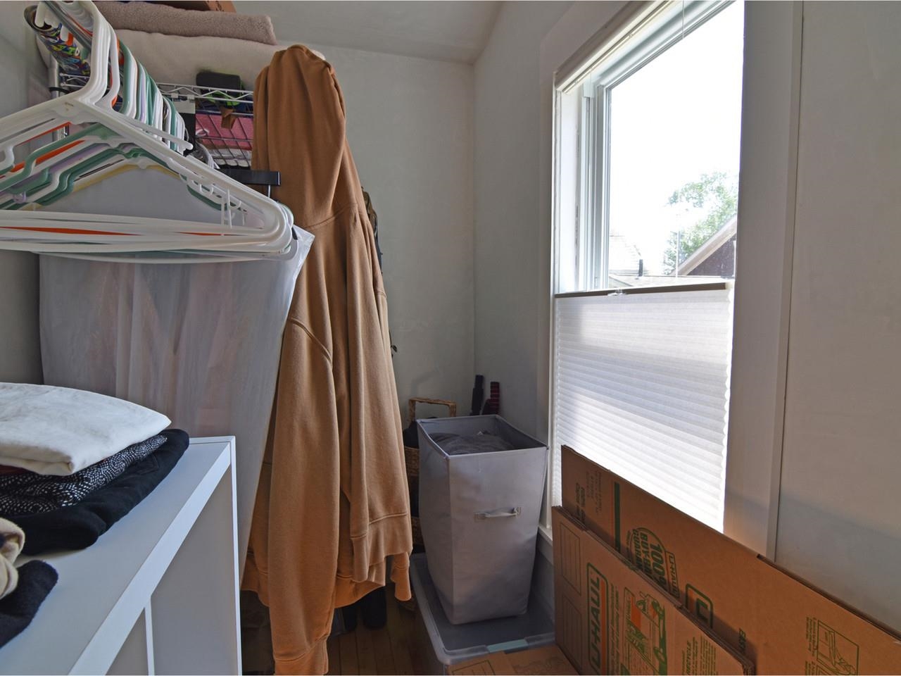 Walk-in closet, natural light