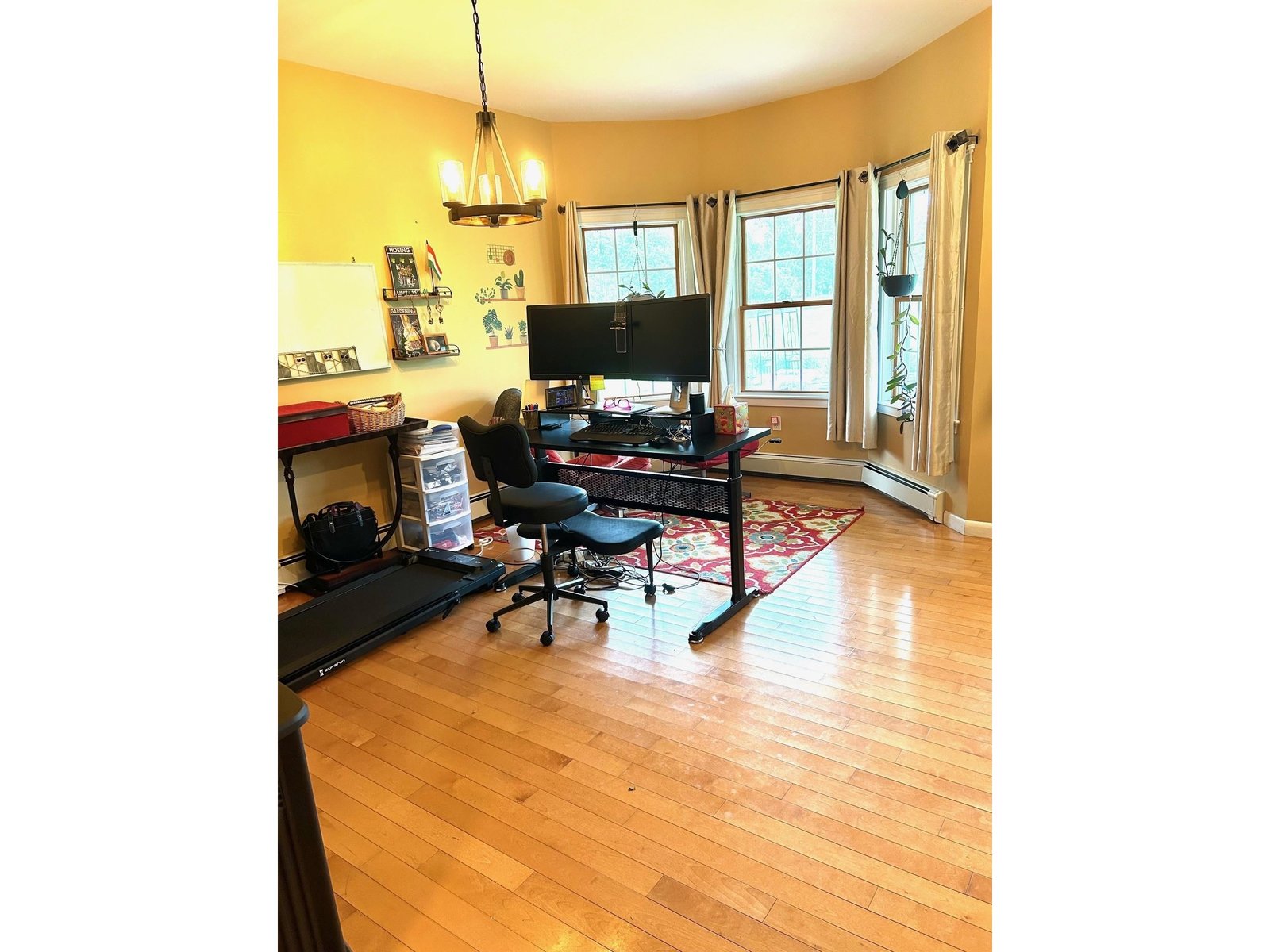 Dinning room being used as office.