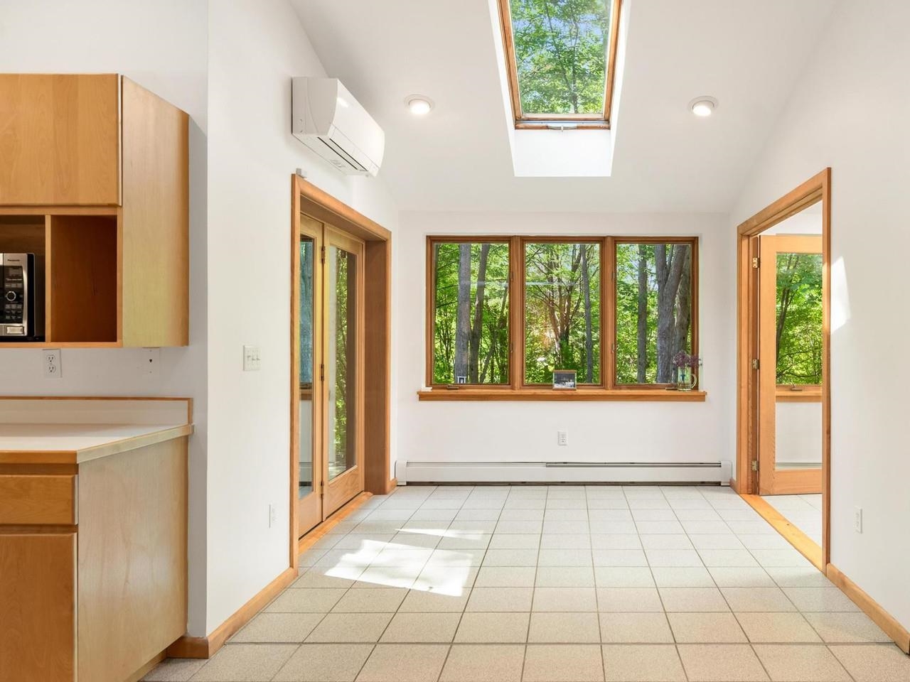 Breakfast nook leads to patio