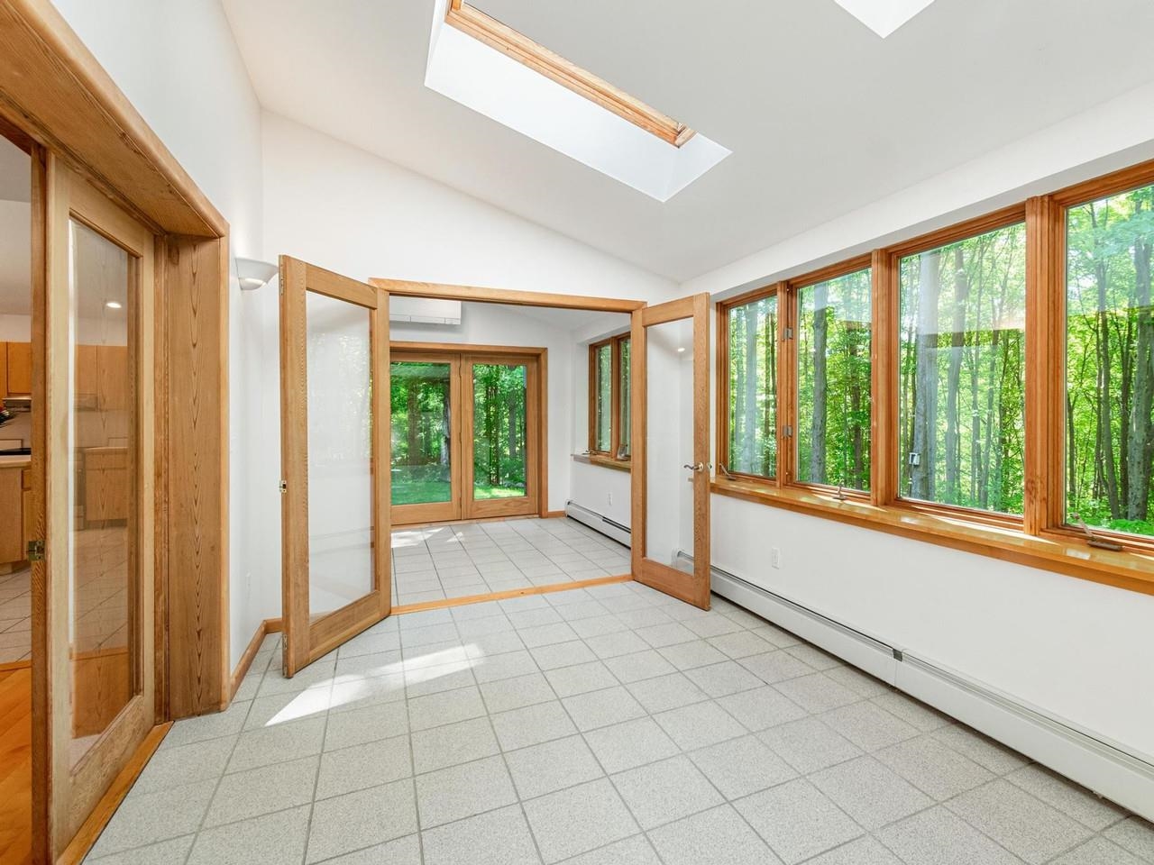 Gorgeous sunroom off kitchen