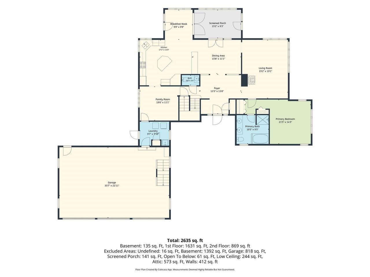 Floor plan of main level
