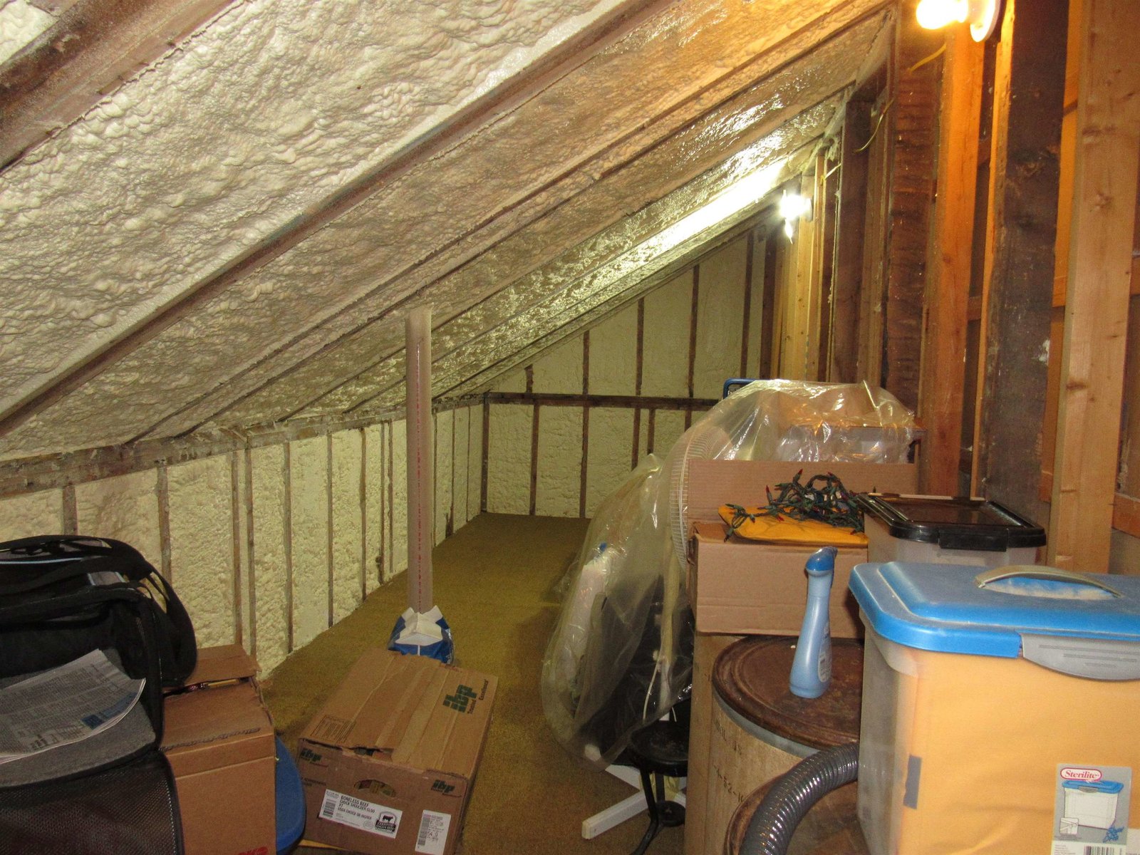 Spray Foamed Attic Space Could Make a Closet