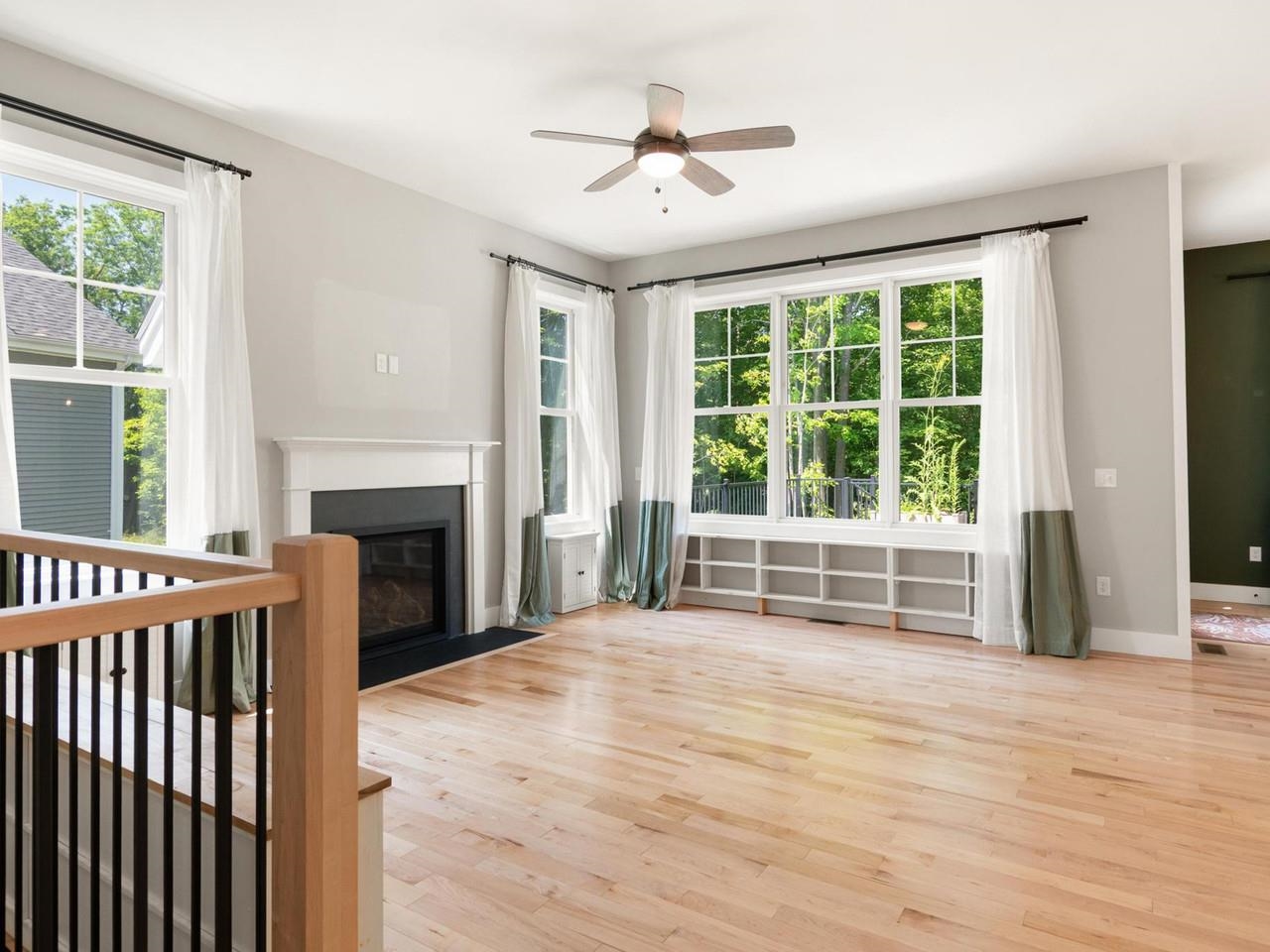 Living area with large windows