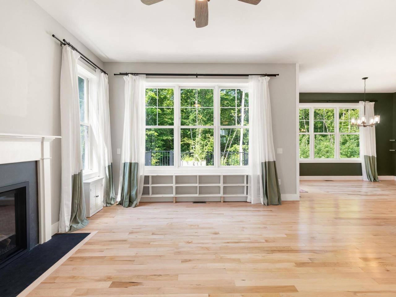 Living area with windows