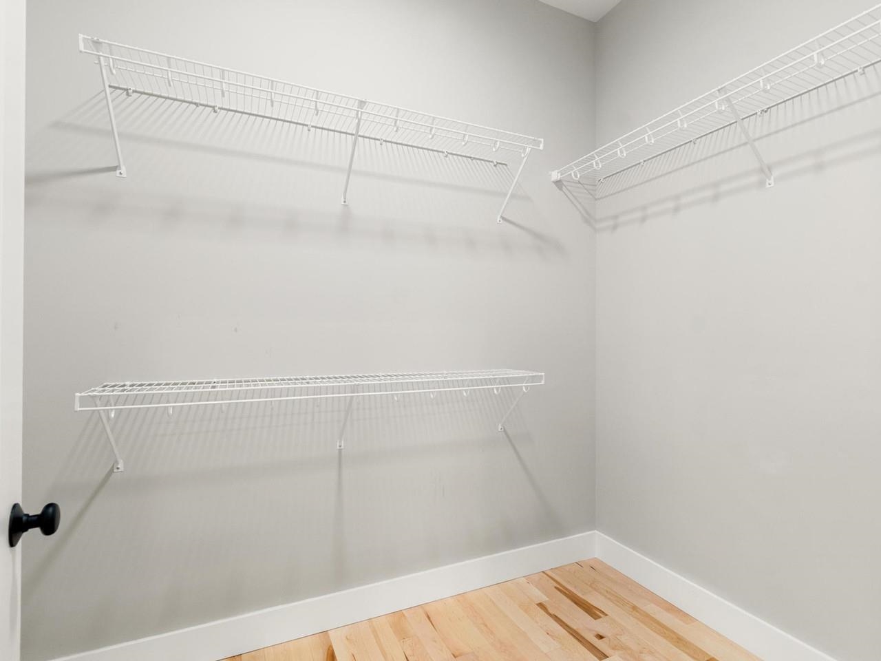 Walk-in closet with racks