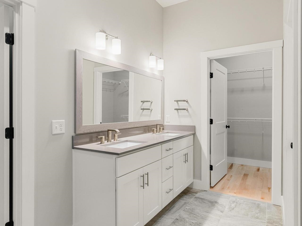 Bright double vanity