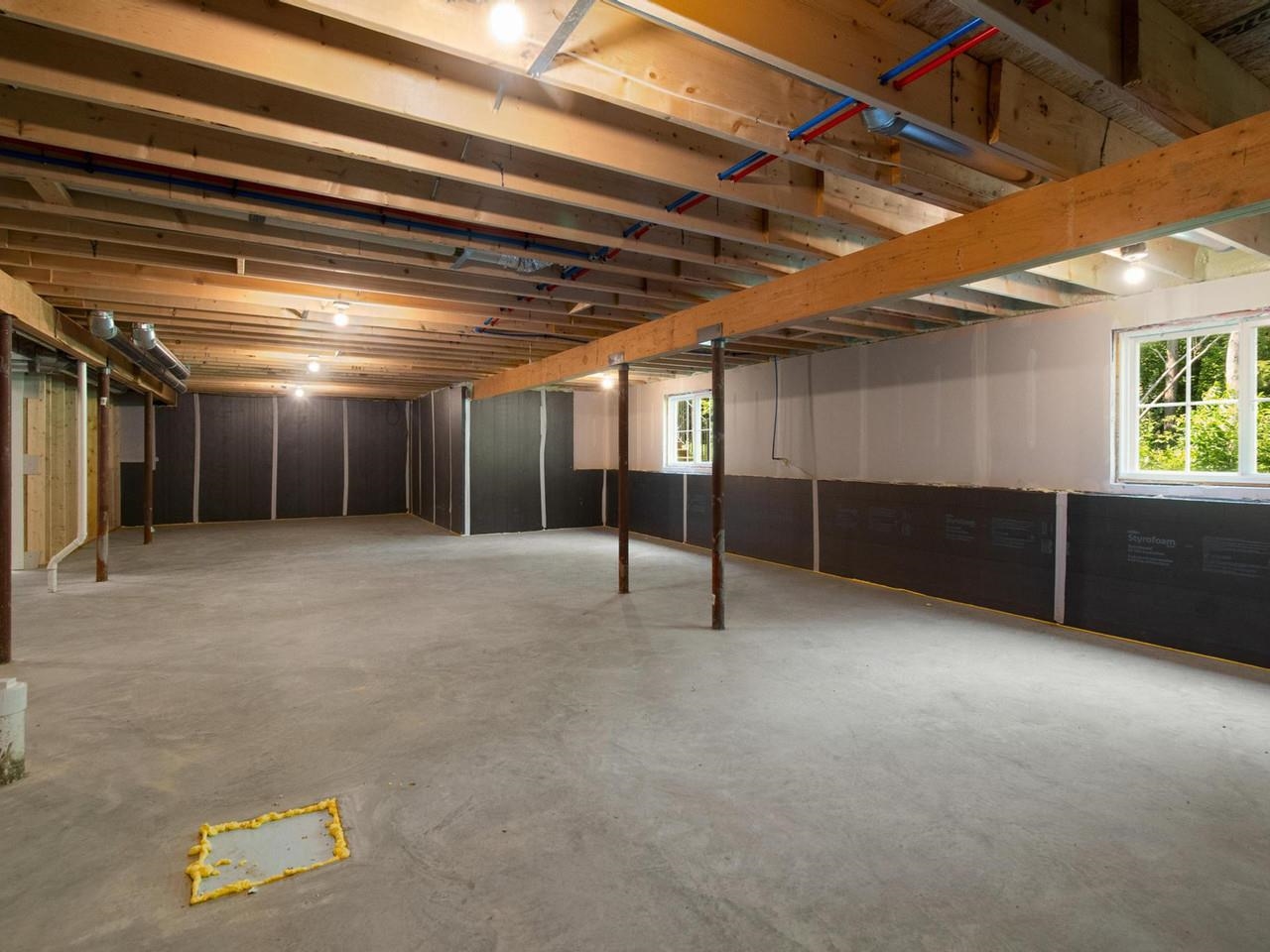 Spacious open basement