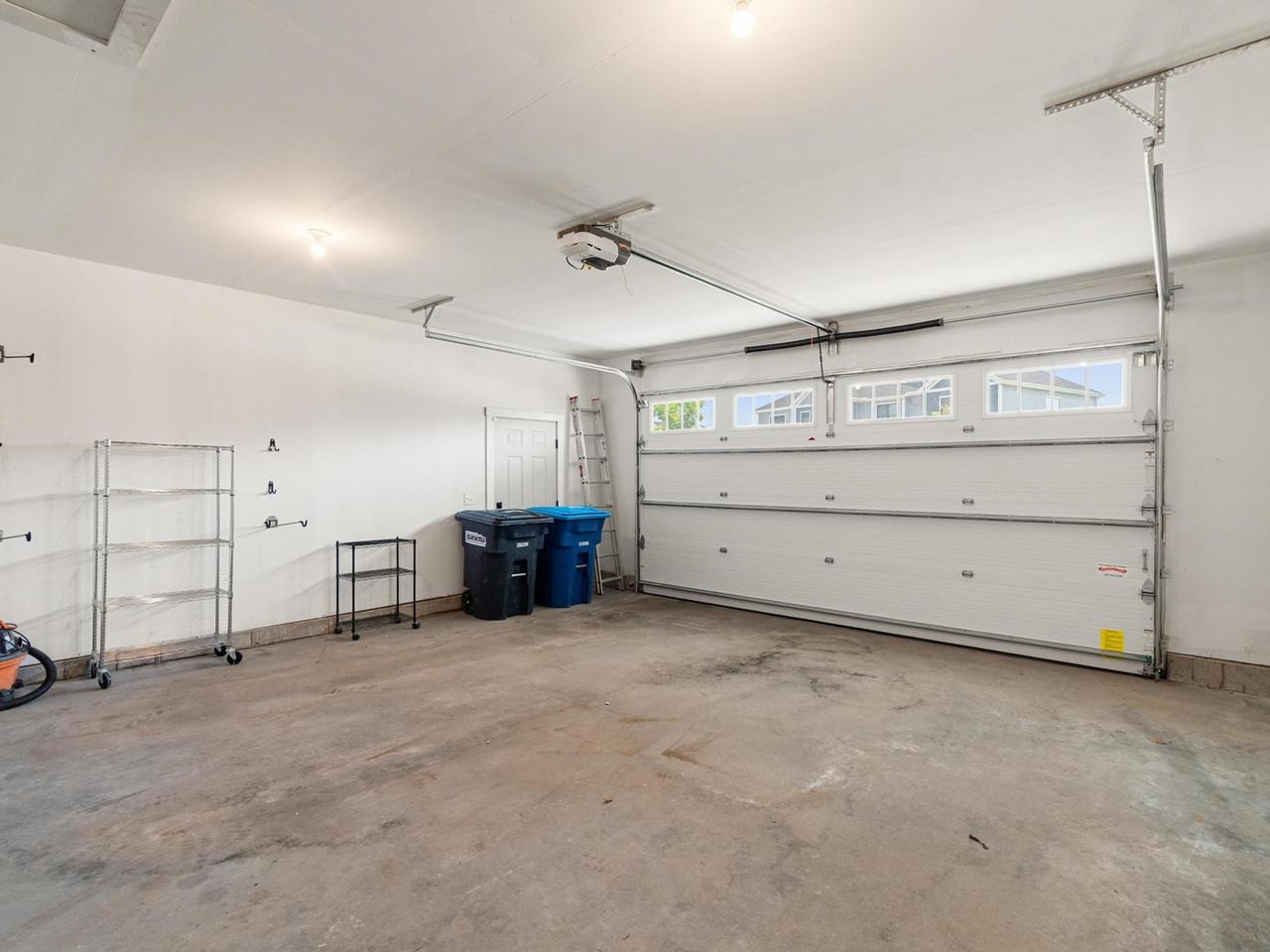 Clean garage with windows