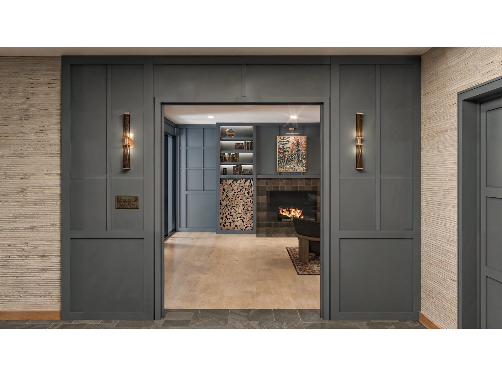 Entrance into Residence Lobby - Rendering only