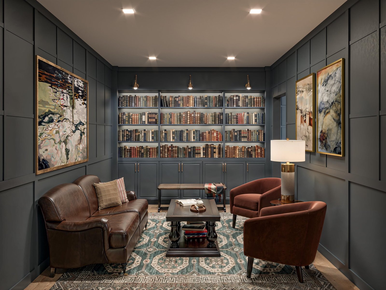 Residence Library - Rendering only