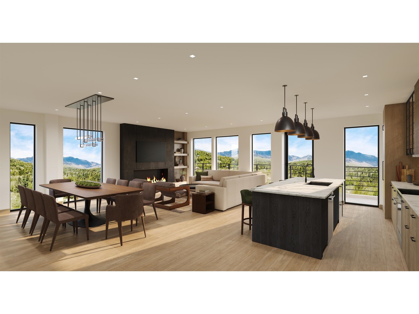 Unit Main Living Area - Rendering only