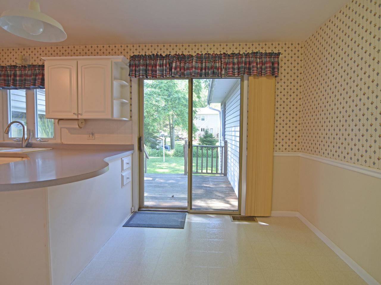 Opens to back deck