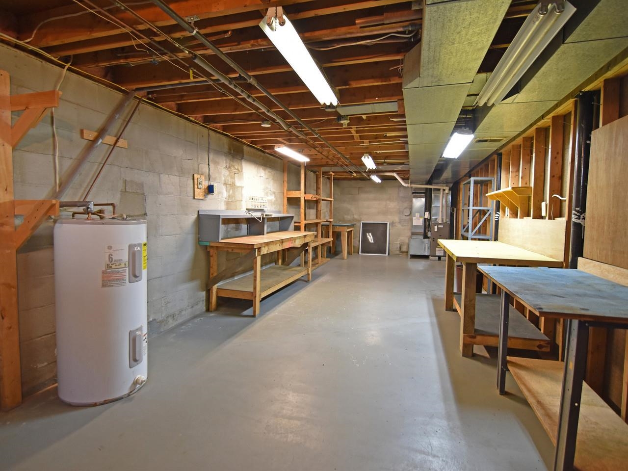 Basement storage, workshop