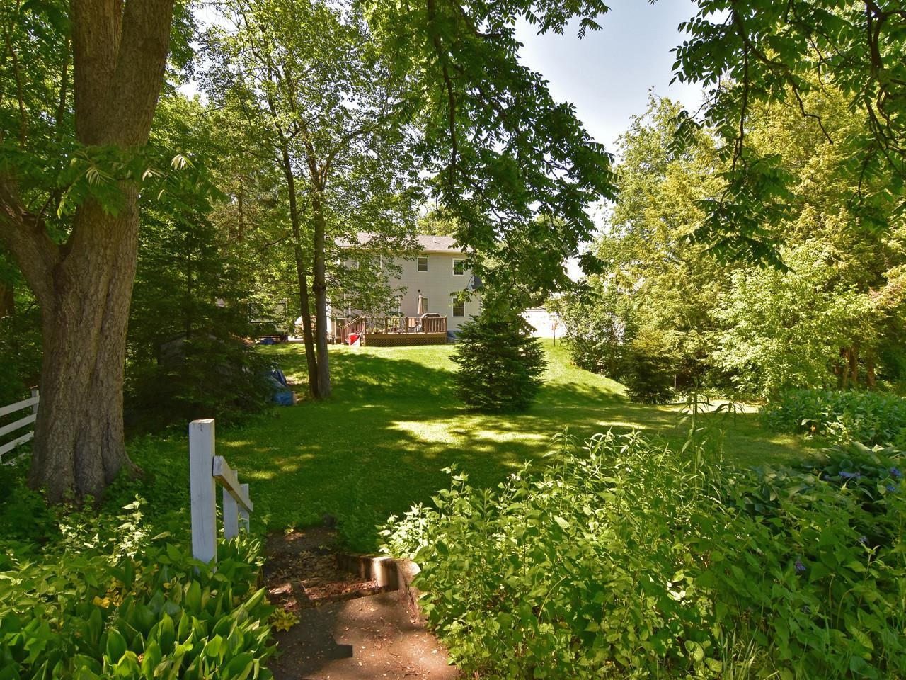 Steps to lower yard
