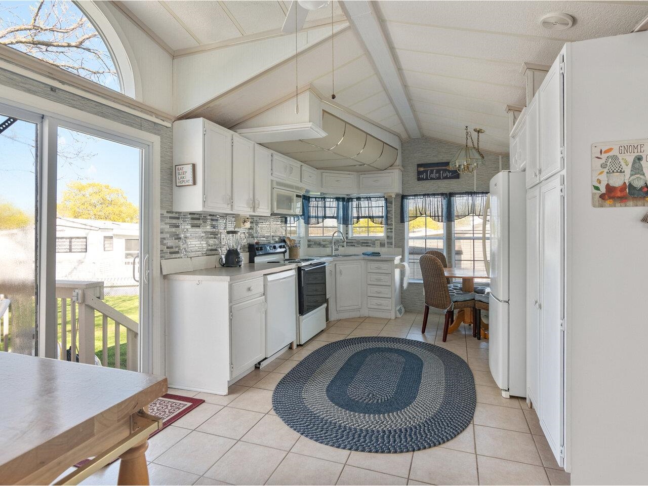 Kitchen connects to the deck