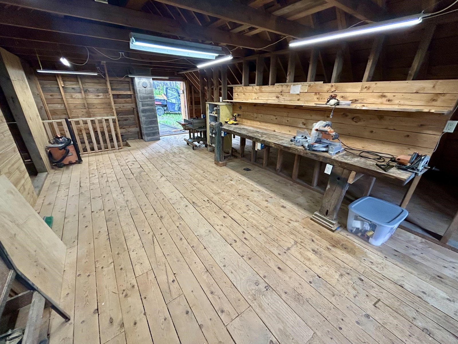 Workshop above garage