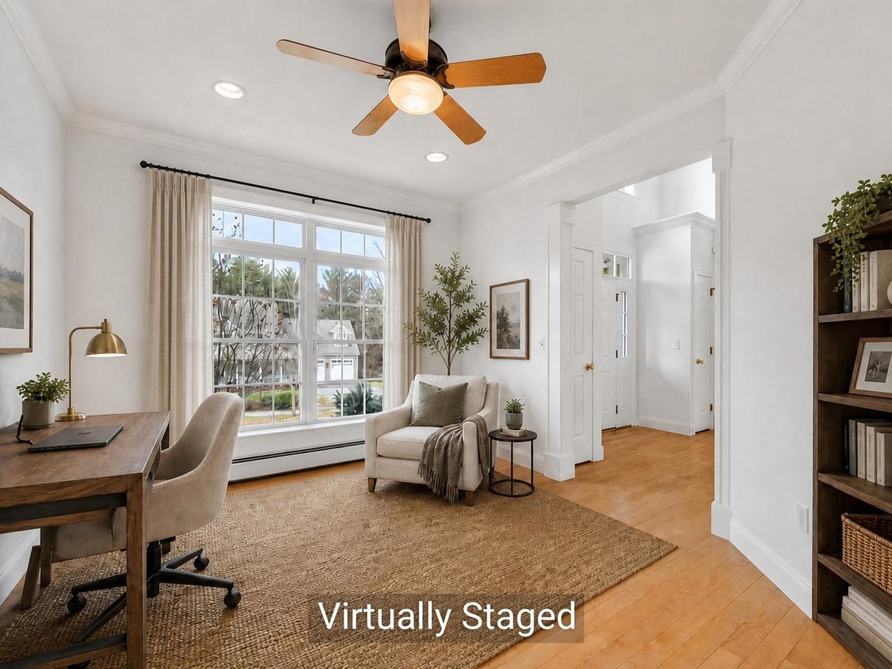 Virtually Staged Den/Office