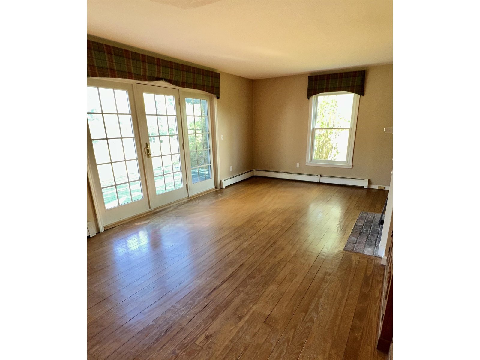Living Room with Cherry built-ins and Fire Place