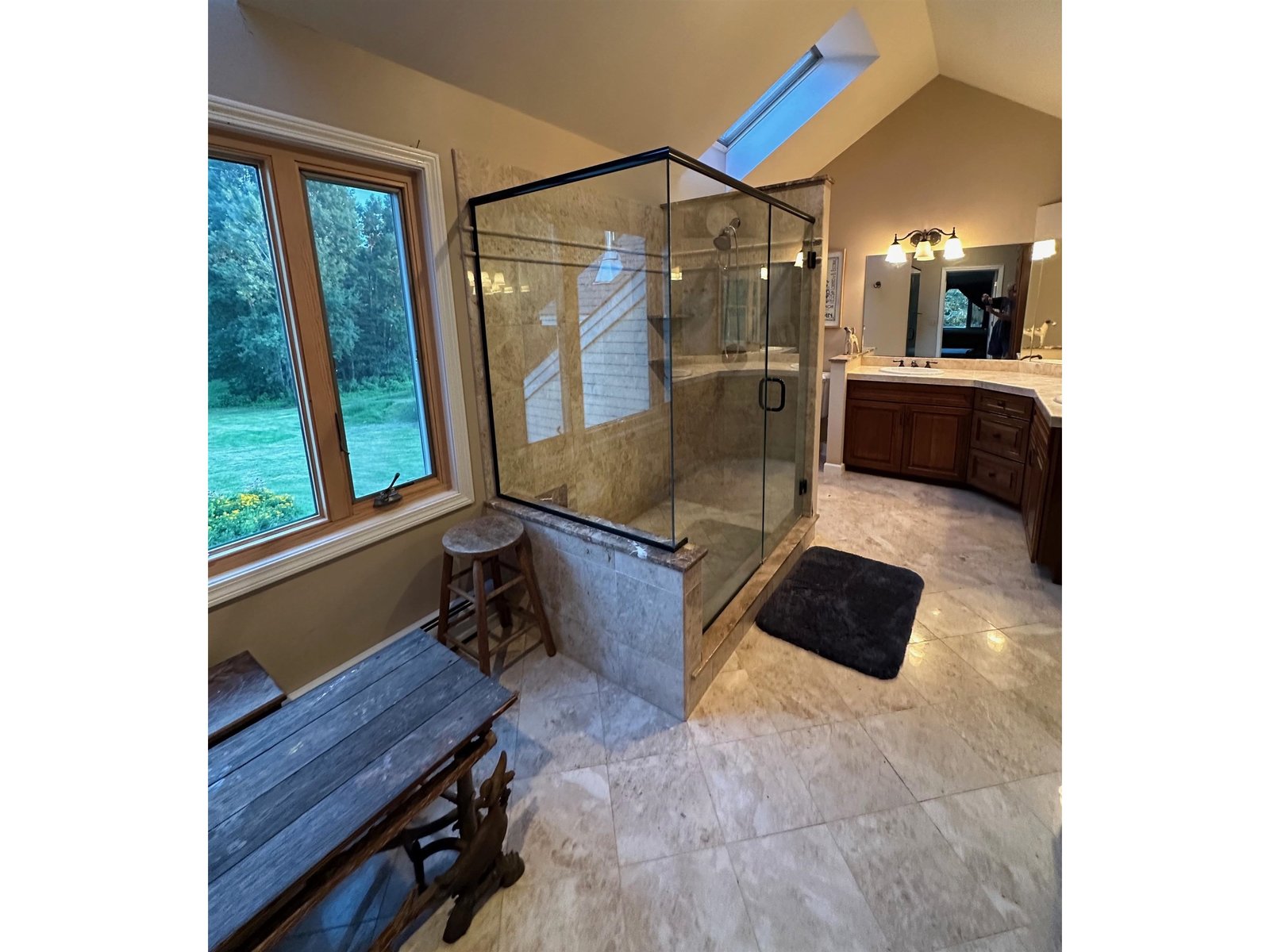 Incredible marble primary bath