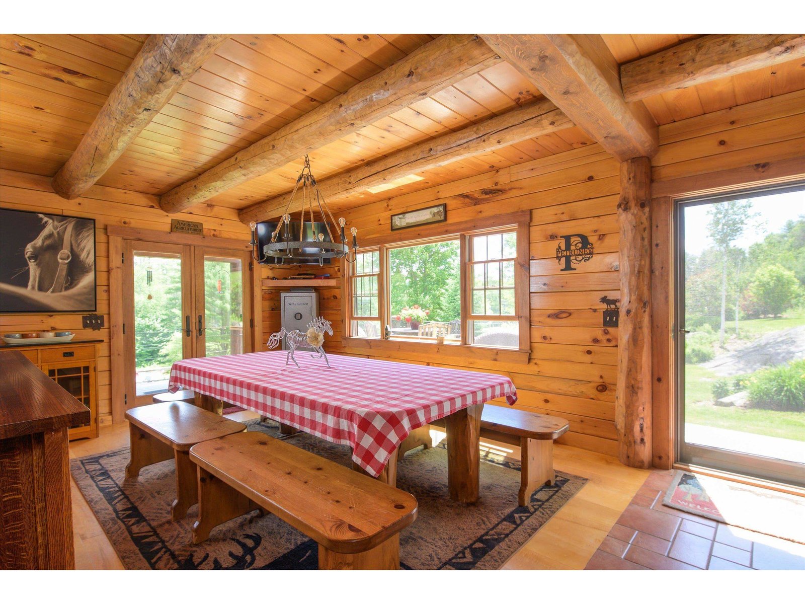 Large, open dining area...