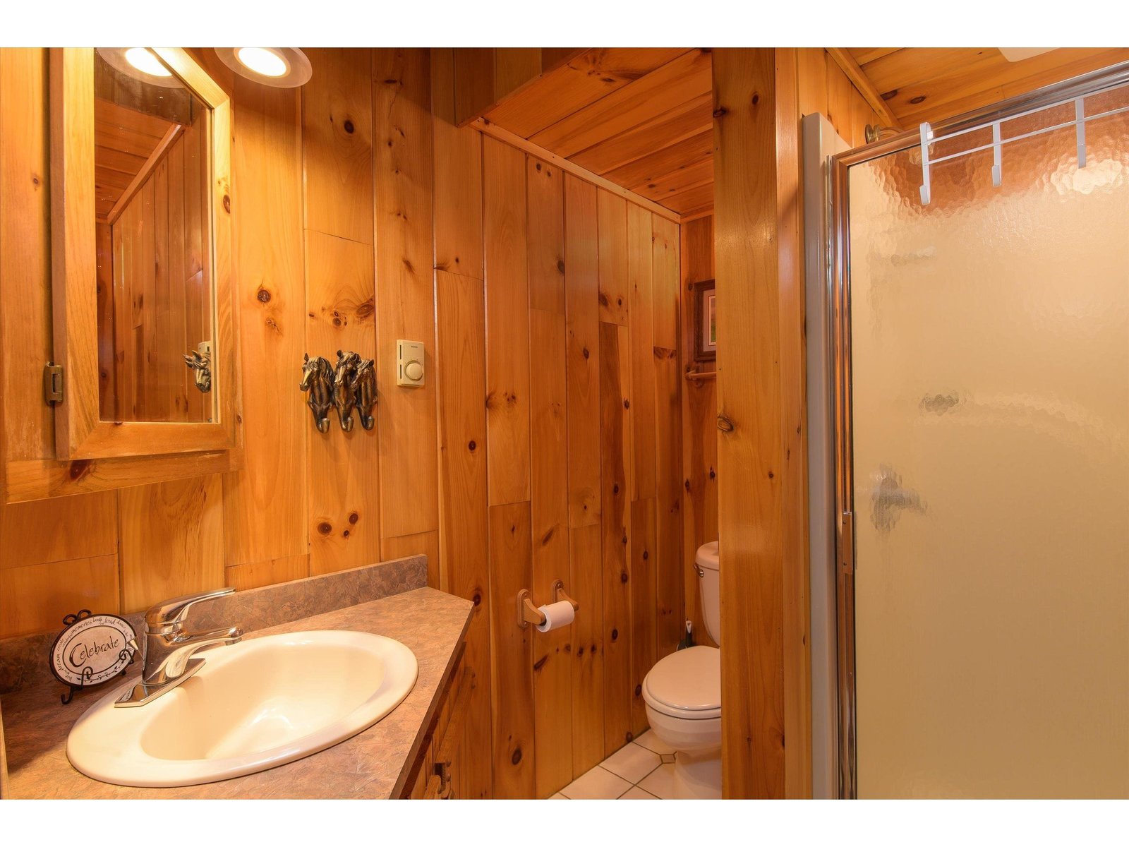 Main floor powder room (3/4 bath)...