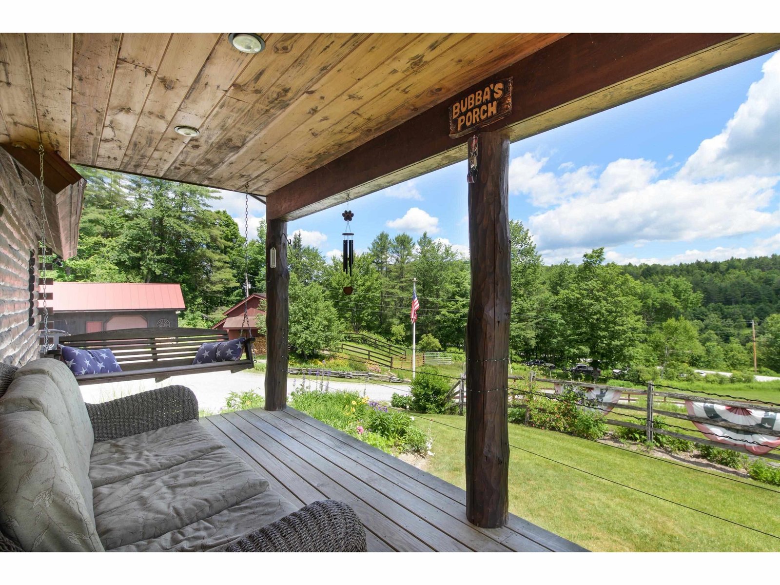 Relax on the expansive covered front porch...