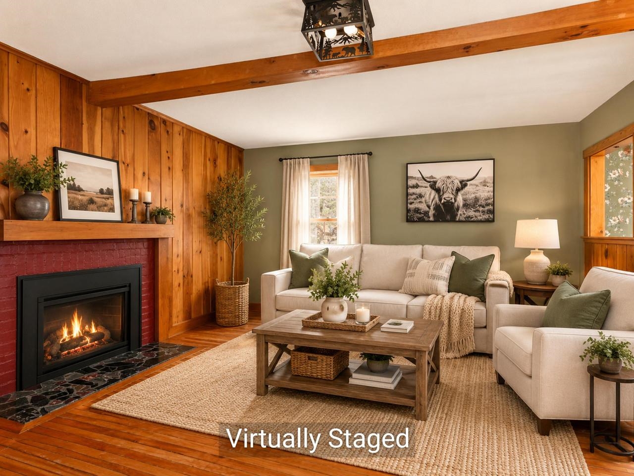 Living Room with Gas Fireplace