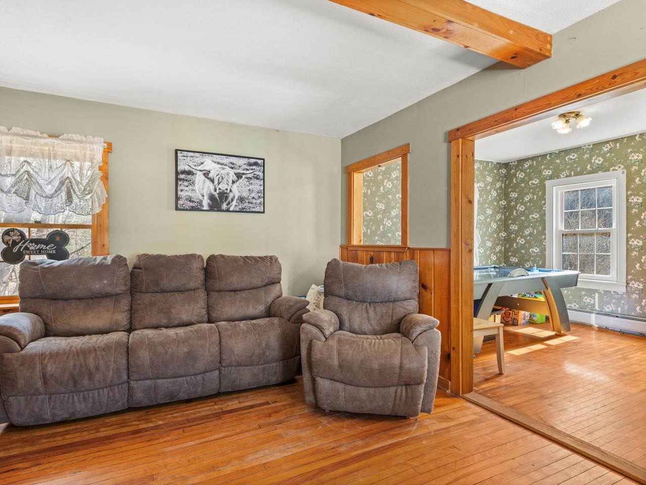 Living room to Den/Dining