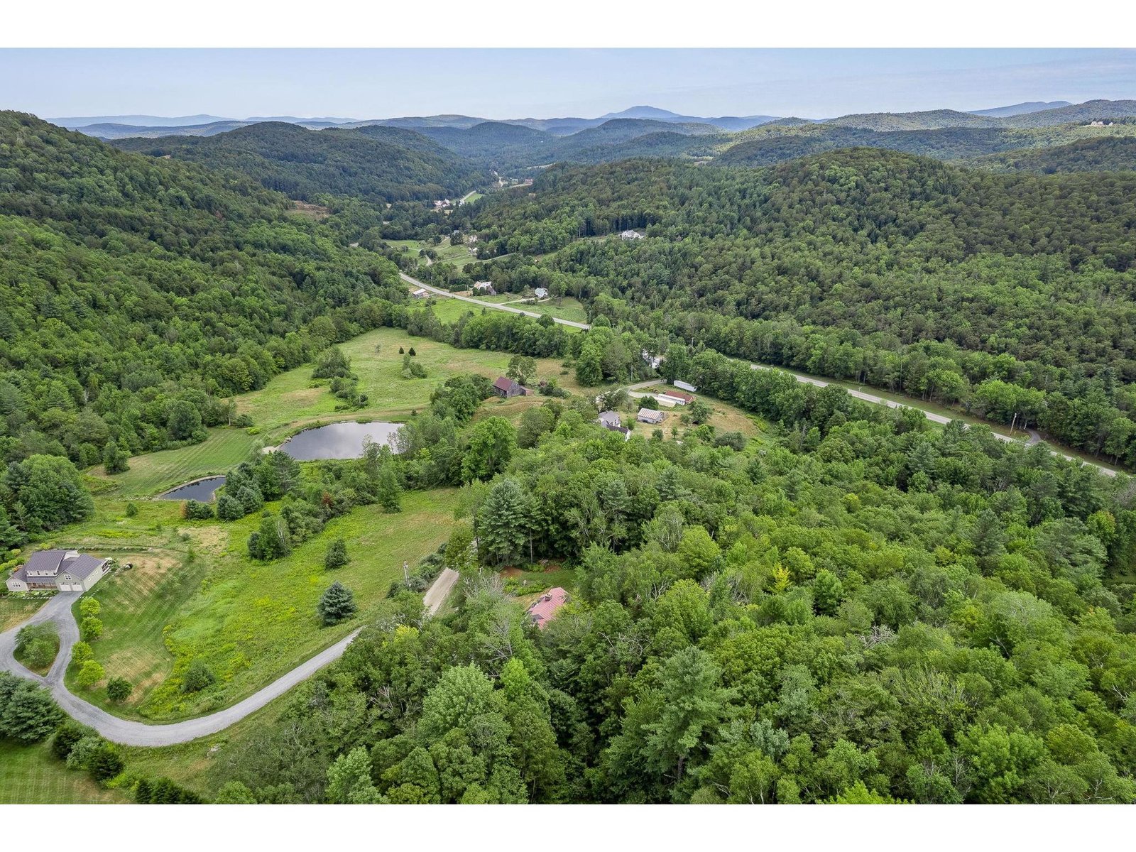 View over property to Woodstock Village
