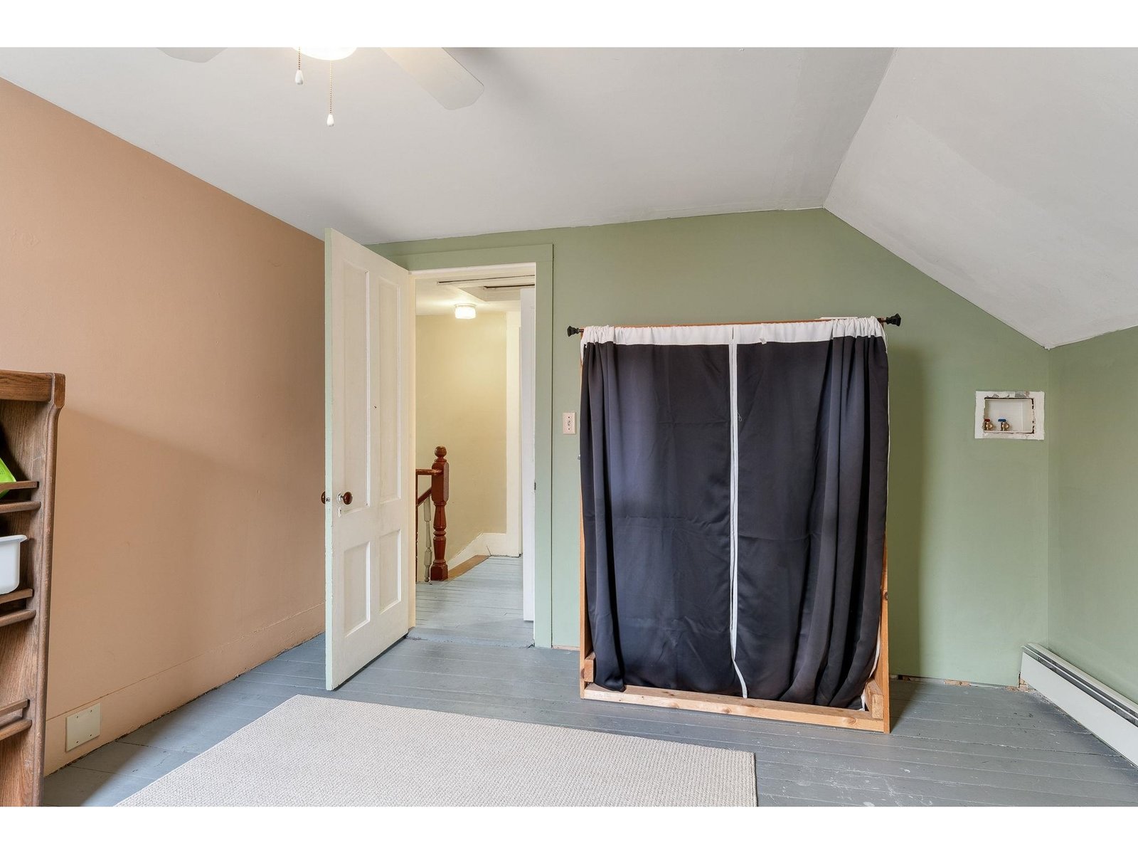 Plumbing hookups in this room--optional second floor laundry area?