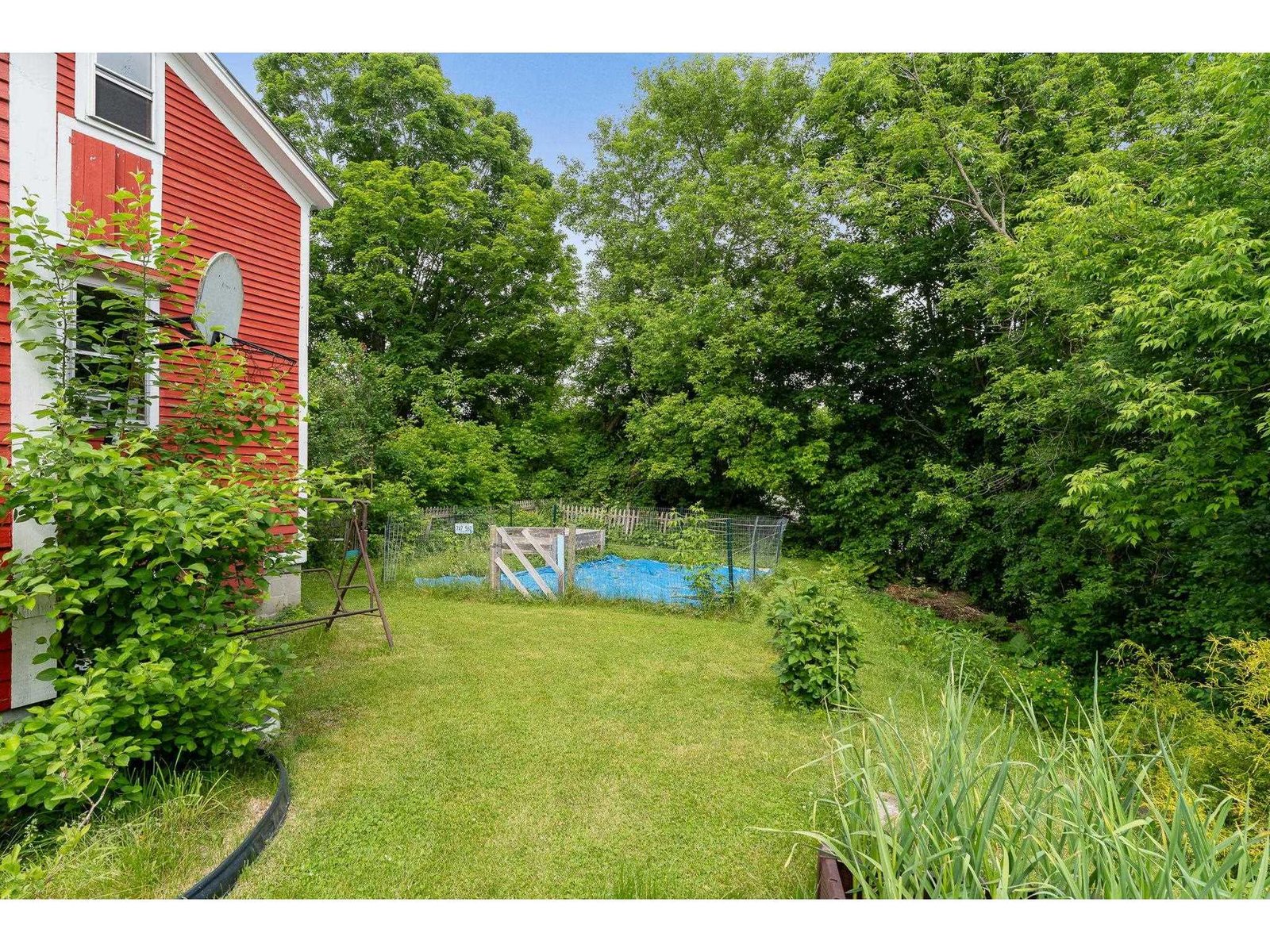 Fenced in garden area