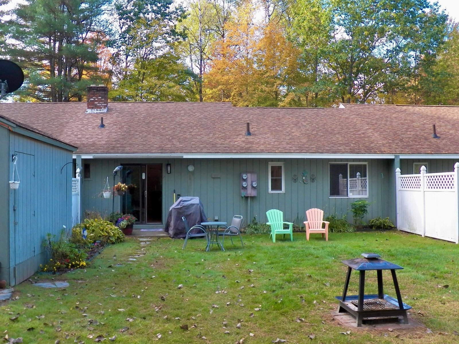 Partially Fenced Backyard Area