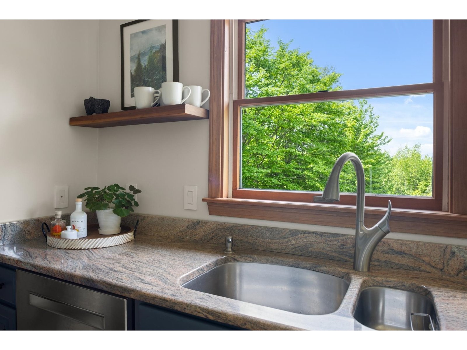 Dish duty with a mountain view