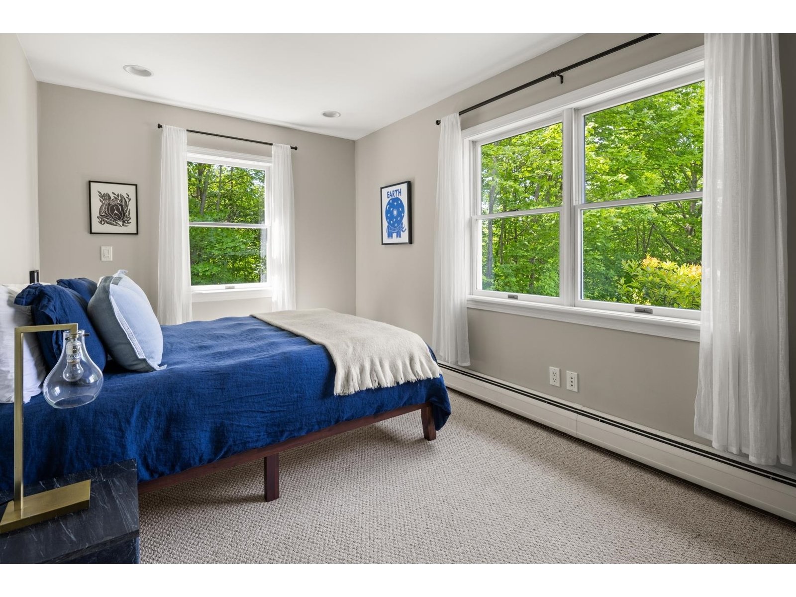 Main level guest bedroom #1 with large walk-in large