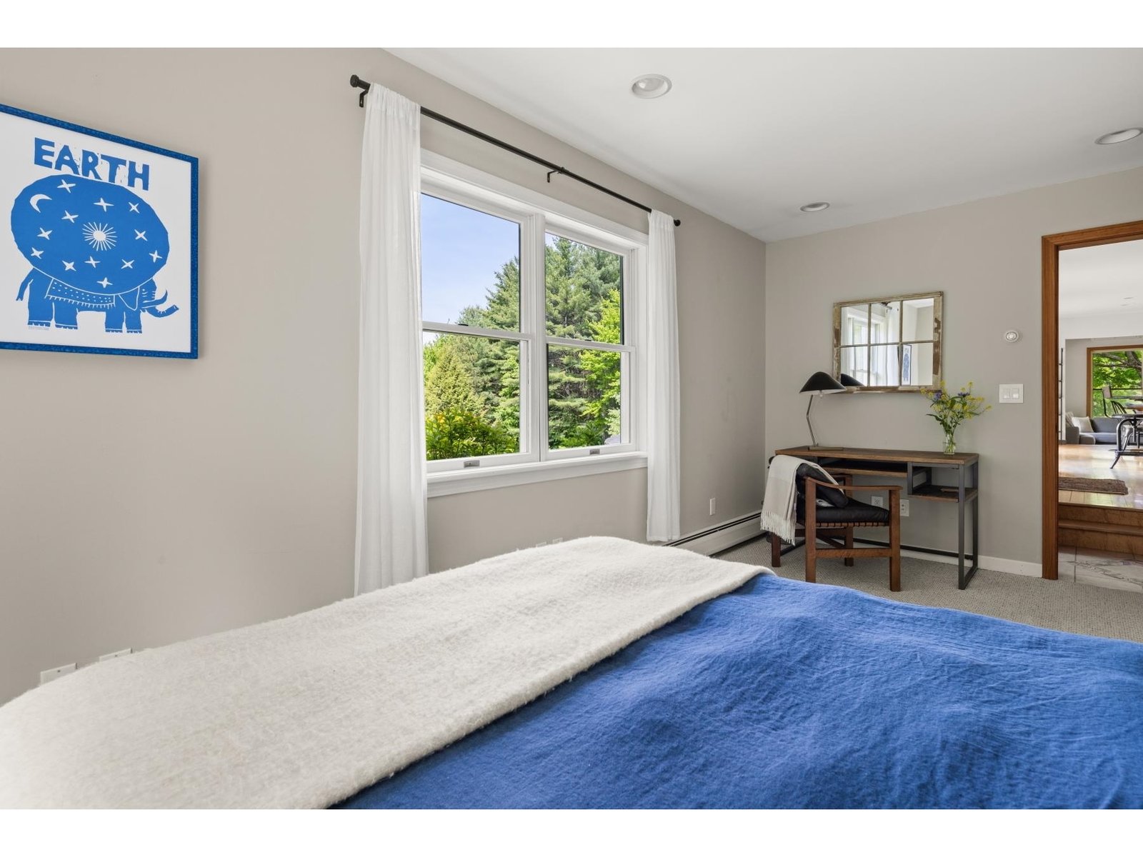 Guest bedroom #1 with adjacent bathroom