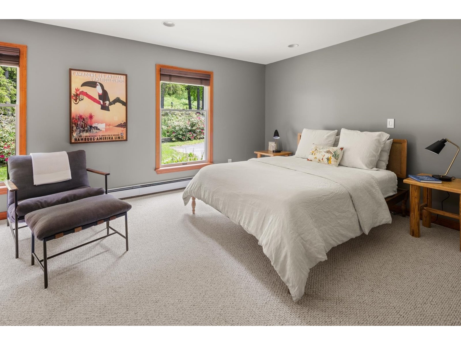 Guest bedroom facing out to the front of the house