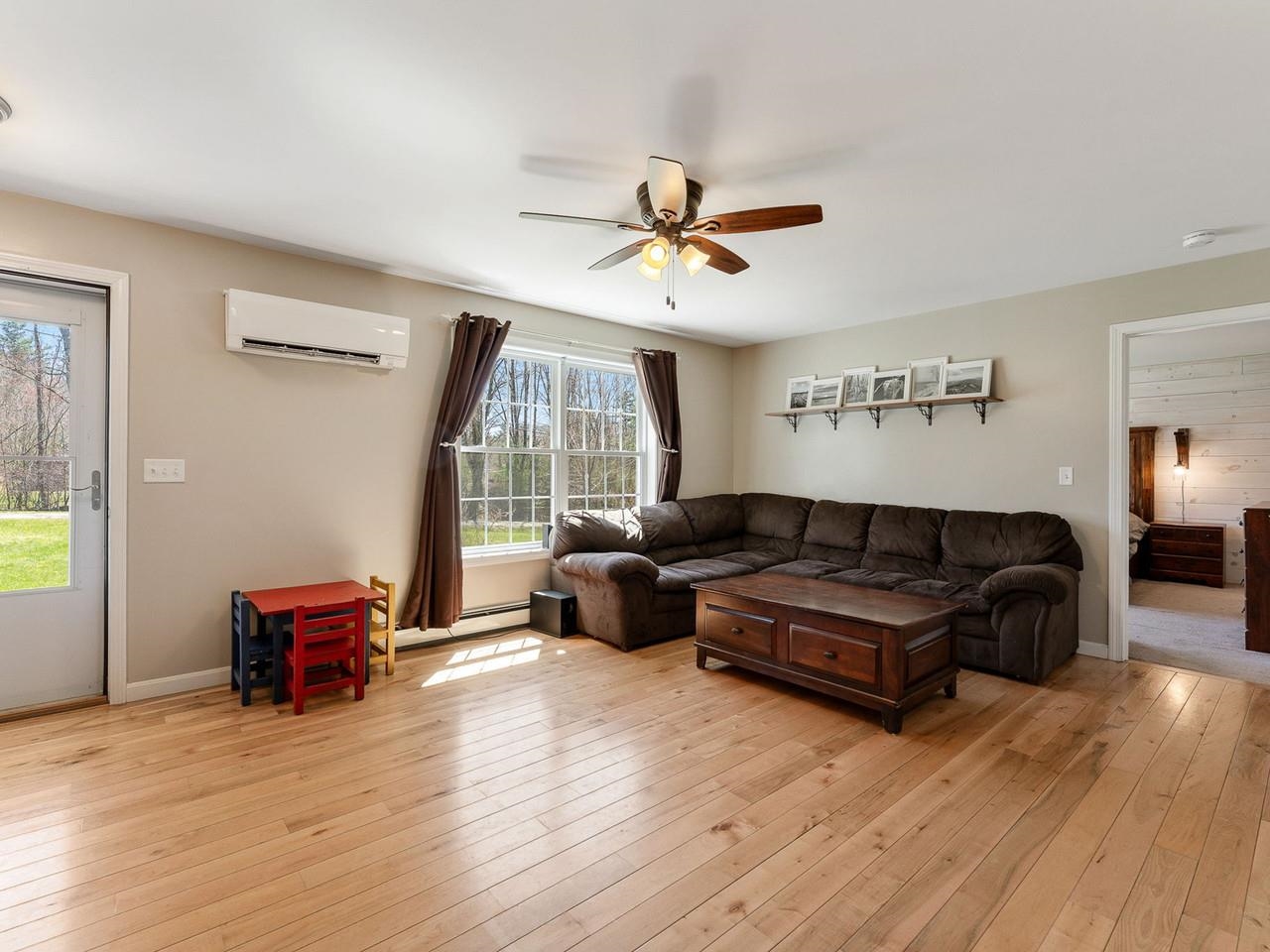 Hardwood floor in living room