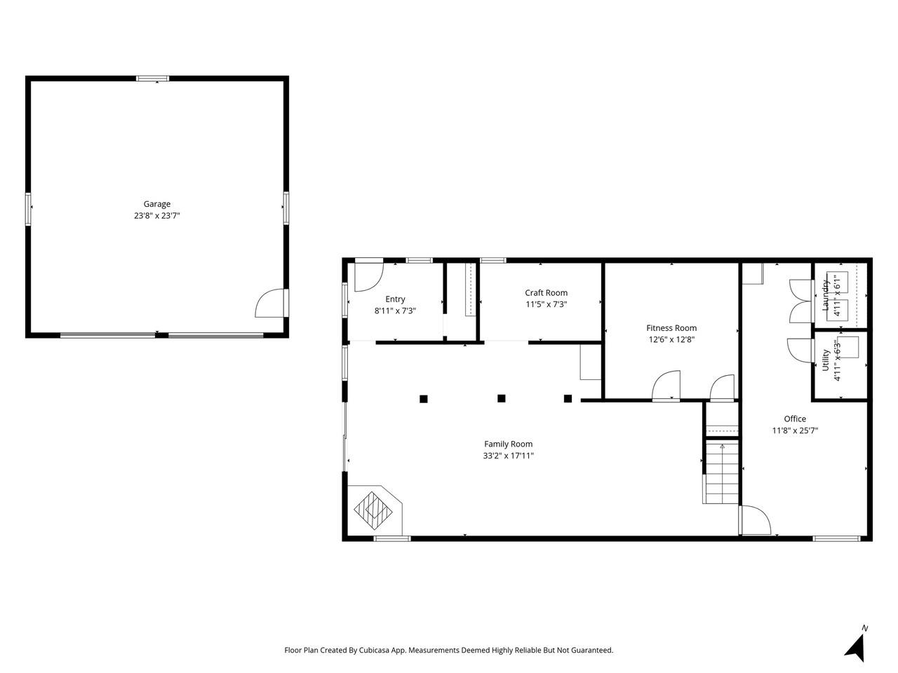 Garage & finished basement