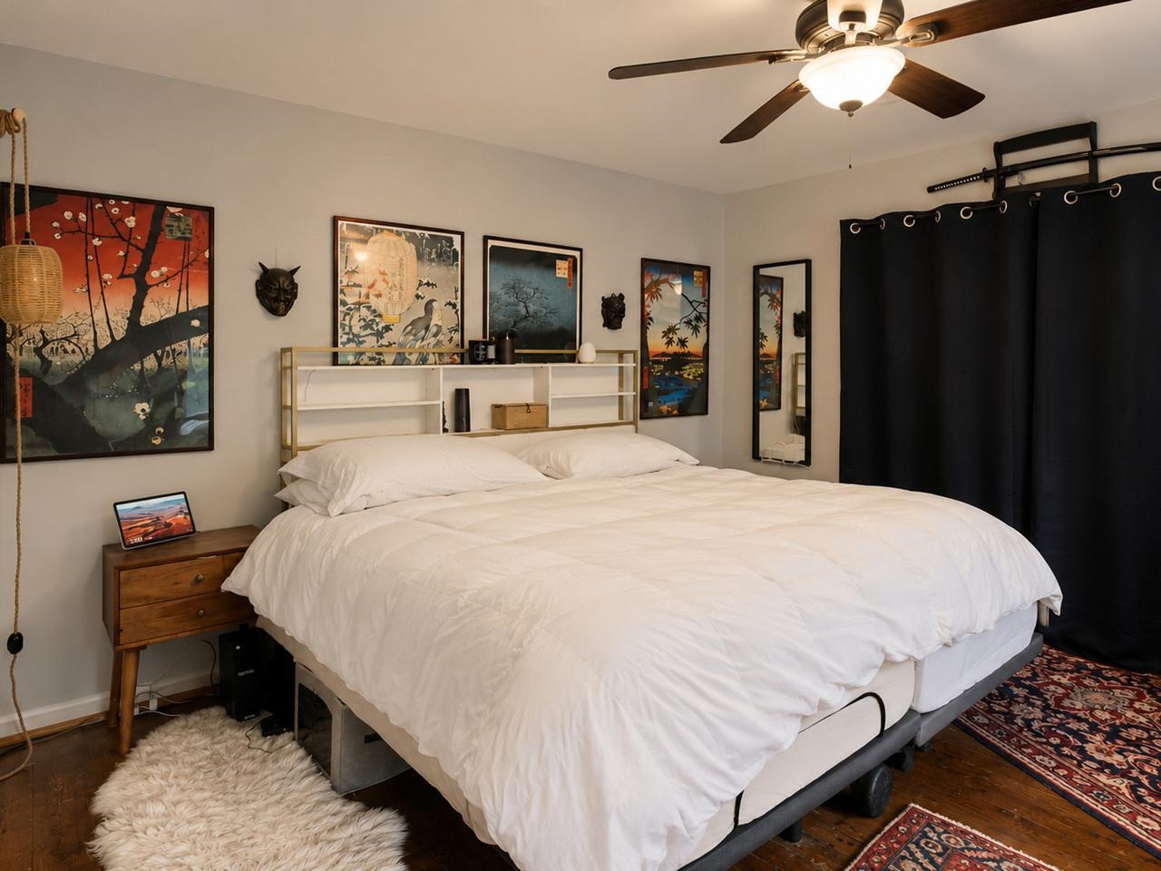 Bedroom with Hardwood Floors