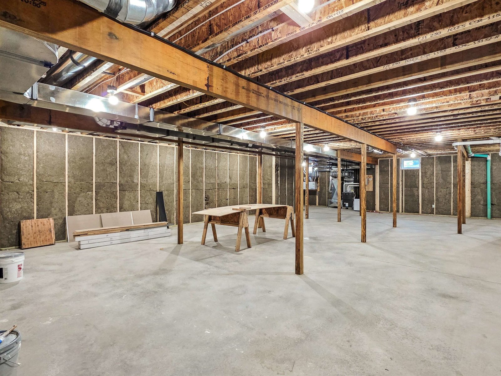 Expansive Unfinished Basement Ready for Your Vision