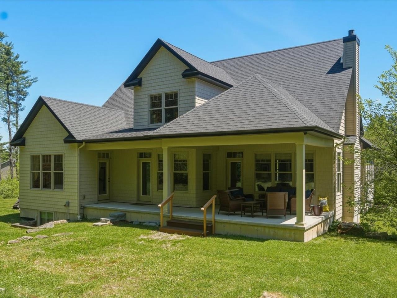 Covered back porch