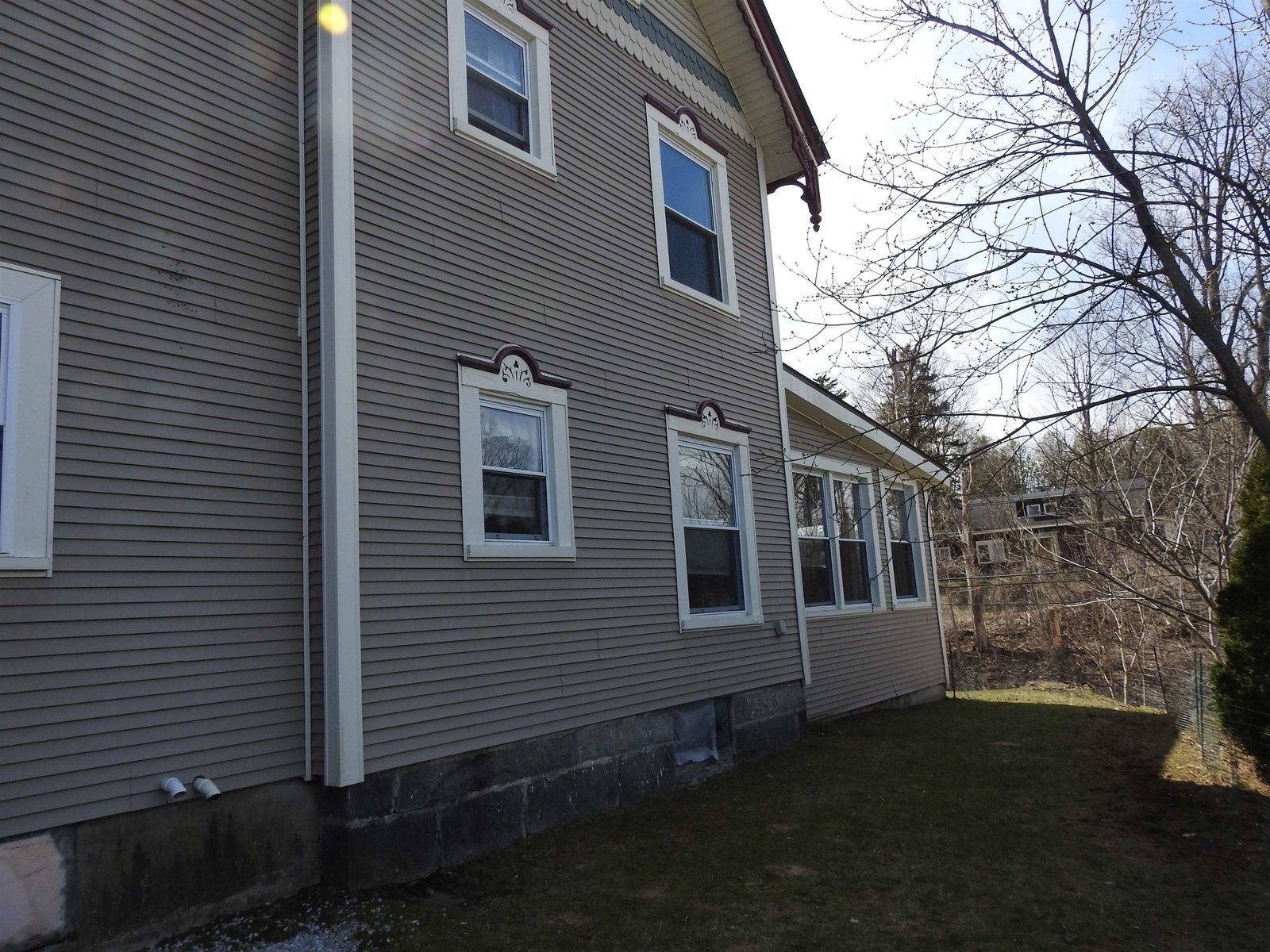 Left side of house